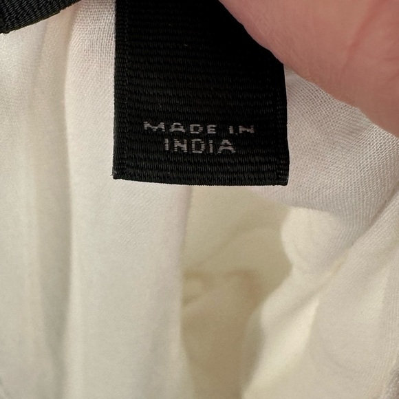 J crew womens top size 4P white 67% linen floral bedazzled embroidered peplum - Picture 11 of 15